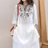 Verão Novo Estilo Chinês Estilo Nacional Cerimônia do Chá Top Novo Retrô Estilo Étnico Bordado Pesado Camisa de Linho de Algodão Feminina