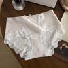 Ropa Interior Niñas Algodón Algodón Bebé 7A Algodón Antibacteriano Entrepierna Transpirable Puro Deseo Encaje Shorts Triángulo con Abertura Alta para Mujer