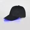 Gorra Luminosa LED Fabricante Correr de Noche Gorra de Béisbol de Algodón con Visera Protector Solar para Exteriores Lista para la Venta