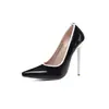 Zapatos de mujer de boca poco profunda con punta, para primavera y otoño, tacón de aguja sexy, zapatos de una sola capa, tallas 40-47, zapatos de comercio exterior de talla grande