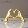Nuevo Adorno Creativo Forma de Corazón Manos de Corazón Hogar Sala de Estar Oficina Dedos de Corazón Estatua Manualidades de Resina Decoración