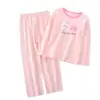 Ropa Acondicionada con Mangas Largas 2026 Nuevo Producto Conjunto de Ropa y Pantalones de Otoño para Bebés Niñas Conjunto de Ropa de Casa de Algodón de Bambú para Niños