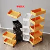 Estante de armazenamento móvel de vários níveis para piso para cozinha e banheiro doméstico, carrinho de armazenamento multifuncional para espaços estreitos