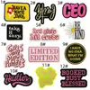 Adesivos de Tecido Bordados com Texto Personalizado em Inglês Transfronteiriços Carimbos Bordados de Desenho Animado Patches Acessórios Acessórios de Vestuário Modelos Prontos para Passar