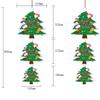 Decorações de Natal de Fronteira Transfronteiriça Impressão Colorida Papai Noel Boneco de Neve Alce Pingente Shopping Decoração de Teto Pingente de Natal