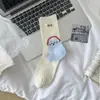 Calcetines de longitud media para mujer, estilo japonés, con lindos animales de dibujos animados, para primavera y otoño, 100% algodón, suaves y modernos, con diseños de koala, oso y conejo, perfectos para un look casual