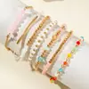 Pulseras de Cuentas Bohemias Multicapa Transfronterizas Europeas y Americanas, Artículos Únicos de Bloques de Color para Mujer al por Mayor