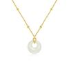 Collar de Plata Esterlina 925 Bolsa Jade Hetian Collar de Nicho de Lujo Ligero para Mujer Cadena Clavicular para Mujer Collar Simple Ins de Alta Gama