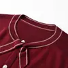 Suéter de Tricô Vermelho com Mangas Longas para Mulheres, Novo Design da Coleção Início da Primavera 2026 com Gola Laço, Top de Lã