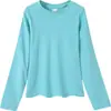 2025 Nuevo Otoño Color Puro Camiseta de Manga Larga con Cuello Redondo y Cintura Plisada para Mujer Estilo Coreano Sencilla Camiseta Básica Top para Mujer