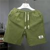 Ins Marca de Moda Tallas Grandes Ropa Exterior para Hombre Pantalones de Cinco Puntos Sueltos Verano Casual Pantalones de Cinco Puntos Hombres Algodón Lino Pantalones Cortos Finos Algodón