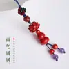 Templo Cultural e Criativo Atacado Natural Lótus Vermelho Cabaça Pingente Novo Estilo Chinês Fu Lu Mian Mian Corrente de Celular Ornamento Estilo Chinês