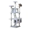 Vendas diretas da fábrica de origem: fabricante de brinquedos para animais de estimação oferece uma luxuosa estrutura de escalada para gatos com ninho e cápsula espacial, economizadora de espaço e resistente ao desgaste