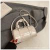 Bolso Bowling de Mano de Moda para Mujer 2025 Otoño Nuevo Simple Nicho Trendy Commuter PU Hombro Cruzado