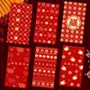 2027 Año del Cordero Sobre Rojo Creativo Brillo Mate Dibujo Animado Zodiaco Cien Yuan Mil Yuanes Sobre de Dinero de la Suerte para Año Nuevo