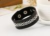 Pulsera vintage popular europea y americana tejida de piel de vaca directa de fábrica pulsera de cuero genuino Yiwu joyería pequeña pulsera de cuero genuino