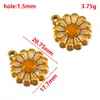 Colgante con Forma de Flor de Pez Mariposa de Acero Inoxidable, Goteo de Aceite Multicolor, Colgante para Collar Estilo DIY, Accesorios de Joyería