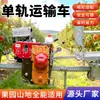 Vehículo de transporte de oruga única, tren de oruga autopropulsado agrícola, capaz de subir colinas y transportar mercancías, utilizado para el transporte por vía de oruga en huertos de montaña.