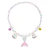 Colar infantil joias de sereia transfronteiriças conjunto pulseira e colar para meninas fofas acessórios de vestido de princesa fábrica direta