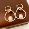 Pendientes de metal con aguja de plata, sencillos y combinables, con personalidad europea y americana, exagerados, elegantes y de gran sentido, de moda para mujer.