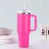 Copo com Alça de Segunda Geração 40oz Transfronteiriço, Copo Gigante para Carro, Copo com Canudo e Alça de Silicone, Copo de Gelo, Copo Térmico para Carro