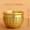 Adorno de Tarro de Cien Bendiciones de Latón Puro, Tarro de Cien Bendiciones Grabado con Láser, Tarro de Arroz, Artesanías de Cobre, Taza de Cien Bendiciones, Taza con Carácter de Tesoro, Adorno de Oficina