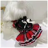 Vestido para Mascota Jk Falda a Cuadros Encaje Lazo Falda con Tirantes Maltés Falda Abullonada Yorkshire Vestido de Princesa