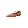 Sapatos Mary Jane Aumentadores de Altura em Couro Lavado Super Macio 2026 Outono Salto Médio Plataforma Bico Quadrado Couro Genuíno Tira Única Sapatos Femininos
