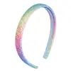 Faixa de Cabelo Estrela Amor Colorida da Moda Faixa de Cabelo Arco-Íris Degradê Sereia Acessórios de Cabelo para Festa Infantil