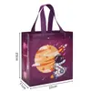 Bolsa de Mano Gruesa de Dibujos Animados No Tejida Bolsa de Compras para Tienda de Ropa Bolsa de Embalaje Personalizada Souvenir Venta al por Mayor Bolsa para Té con Leche