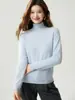 Estilo Minimalista de Luxo Leve! Suéter 100% Caxemira Pura Feminino Outono/Inverno Novo Estilo Cor Sólida Malha de Alta Gauge Primeira Linha Pulôver