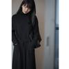 Vestido de Punto de Cuello Alto para Mujer 2024 Otoño Vestido de Punto de Cuello Alto para Mujer 2023 Otoño e Invierno Nuevo Estilo con Abrigo