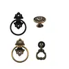 Suministrado Directamente del Fabricante, Tirador de Anilla para Puerta de Agujero Único, Tirador de Aleación Negra, Tirador de Puerta de Armario y Guardarropa, Accesorios de Ferretería para Muebles