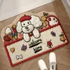Alfombra de Piso Absorbente Estilo Lana Dibujo Animado Cachorro Linda Junto a la Cama Hogar Diatomeas Entrada Cocina Balcón Alfombra de Dormitorio
