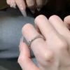 Anillo Abierto de Plata Pura 990 Flor de Cerezo Guji con Textura Temperamento Anillo Sencillo Macizo Todo Fósforo Anillo Completamente de Plata en Vivo Caliente