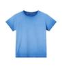 Camiseta de Manga Corta para Mujer de Peso Pesado 240g, Corte Slim, Lavado Vintage, Cuello Redondo, Camiseta Básica Casual Europea y Americana para Mujer, Camiseta Degradada