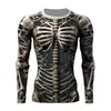 Camiseta de manga larga de moda para hombre, corte ajustado, poliéster casual, cuello redondo, estampado geométrico, lavable a máquina