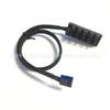 Cable de extensión para ventilador de refrigeración de computadora PWM control de velocidad por temperatura malla tejida de nailon placa base 4 pines/3 pines adaptador de extensión