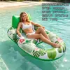 Nuevo en stock fila flotante reclinable inflable de hojas multifuncional para agua con portavasos trapeador cama flotante fila flotante inflable venta al por mayor