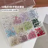 Conjunto K9 colorido de diamantes redondos pequenos com base pontiaguda, um acessório popular e moderno para nail art de diamantes, diamantes ultra brilhantes para nail art, atacado