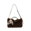 Bolsa esponjosa para niña, un bolso versátil y moderno para otoño e invierno, nuevo estilo 2026, bolso de hombro tote de moda y chic