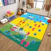 Tapete educativo para gatear de habitación infantil transfronterizo, alfombra de sala de estar, alfombra de piso para el hogar de área grande de cobertura completa, alfombra de piso de terciopelo de cristal resistente a la suciedad