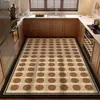Tapete de Cozinha Estilo Medieval, Antiderrapante, Resistente a Óleo, Limpável com Pano, Tapete Lavável de Terra de Diatomáceas, Tapete Absorvente de Água e Resistente à Sujeira para Entrada de Casa