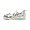 Zapatos Mary Jane de Princesa para Niñas 2026 Primavera y Otoño Nuevos Zapatos de Cuero Negro Transpirables de Suela Suave para Niñas Zapatos Individuales para Niños