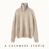 Cárdigan de Cachemir con Cremallera Doble, Hilo Floral Teñido en Satén, Estilo Retro Elegante, Suéter de Punto Informal con Cuello para Mujer, Otoño e Invierno, Estilo Perezoso