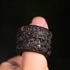 Incienso Jiangzhen sándalo verde ébano sándalo rojo sándalo de sangre anillo llave regalo chino juego de texto artesanía piezas pequeñas para jugar