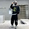 Conjunto de Sudadera Nuevo para Niños Otoño 2026 Niños Medianos y Grandes Elegante Cuello Redondo Manga Larga Sudadera Pantalones Conjunto de Dos Piezas Moderno