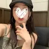 Pendientes de estilo coreano sencillos y combinables con todo, estilo Tremella, 2024, nuevos y elegantes, de alta gama, con círculos de nicho.