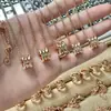 Versión Alta CNC Collar de Cerámica Baojia para Mujer Oro Rosa Primavera Hombrecito Rojo Estilo Benéfico Cadena para Clavícula Cintura Pequeña