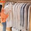 Bolsa a prueba de polvo de alta calidad al por mayor bolsa para colgar ropa de tintorería cubierta antipolvo tridimensional para traje cubierta antipolvo transparente para ropa de peva